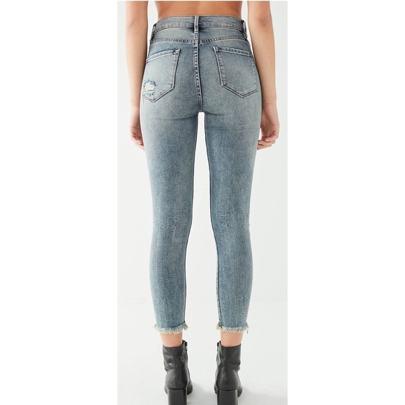 UO BDG Crop Twig High Rise Skinny Jeans Distressed - Picture 2 of 10